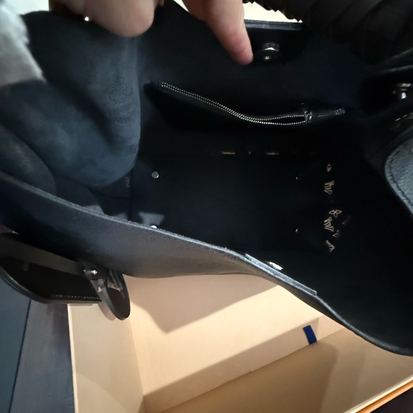 Louis Vuitton Black Monogram Embossed Braided-Handle Hobo - Picture 8 of 14